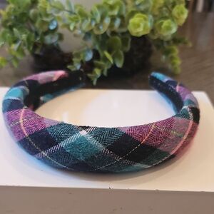 Plaid Thick Headband Girls